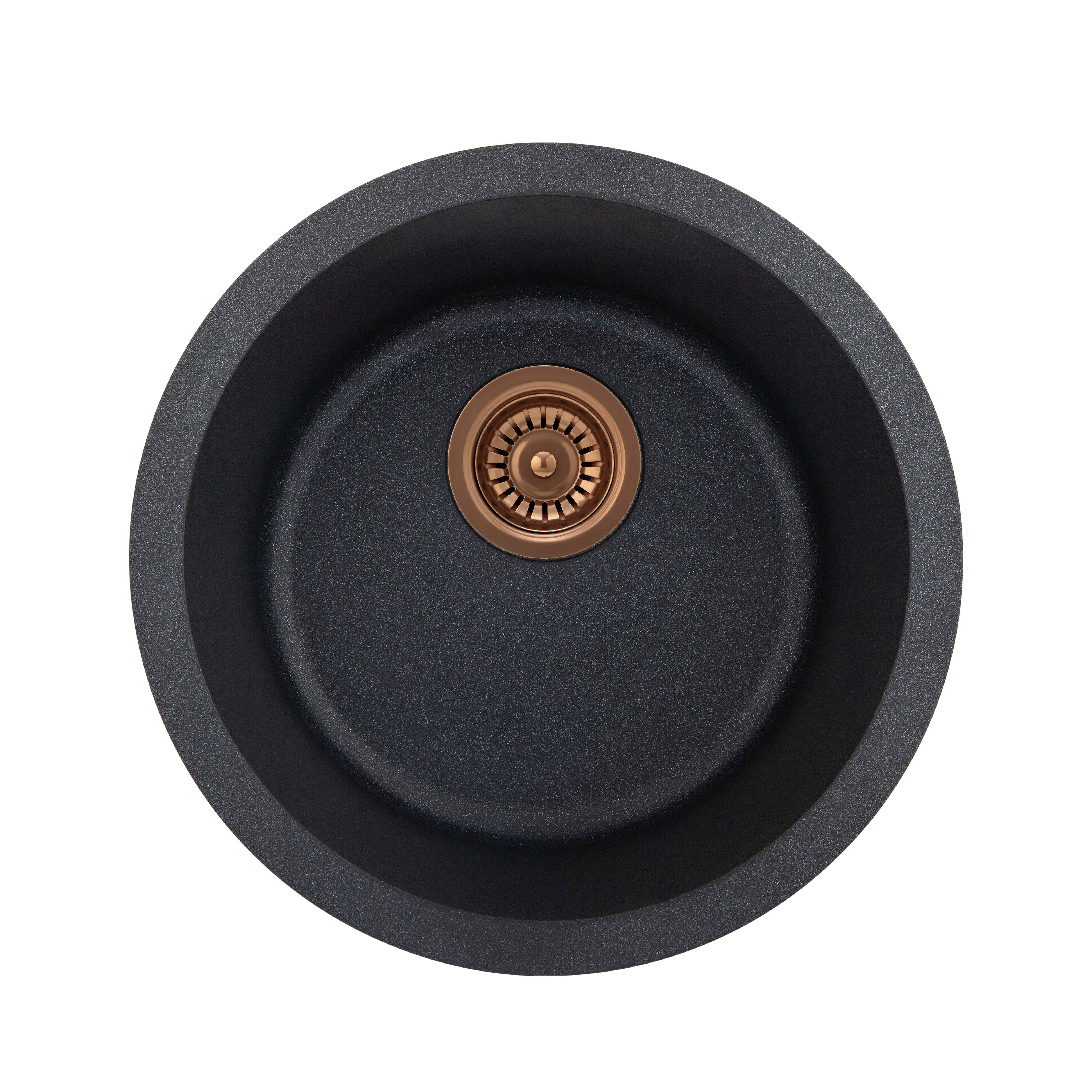 Vera Round Black Granite Sink BC waste