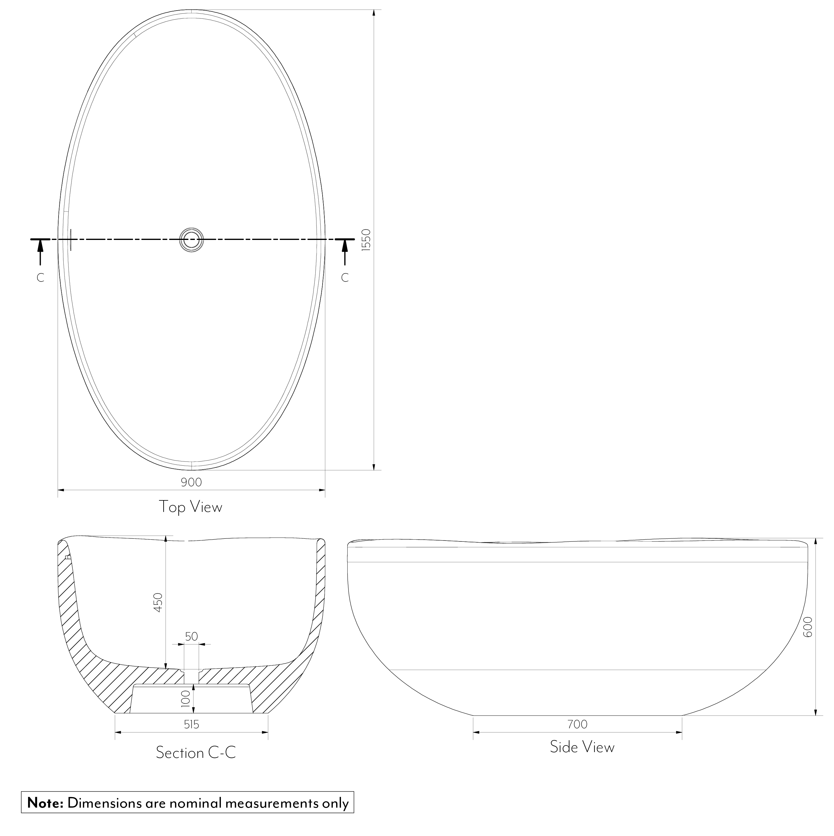 Melia Concrete Bath SPEC