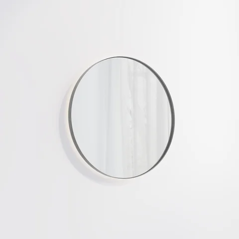 Round LED Mirror 600mm - Antique Steel