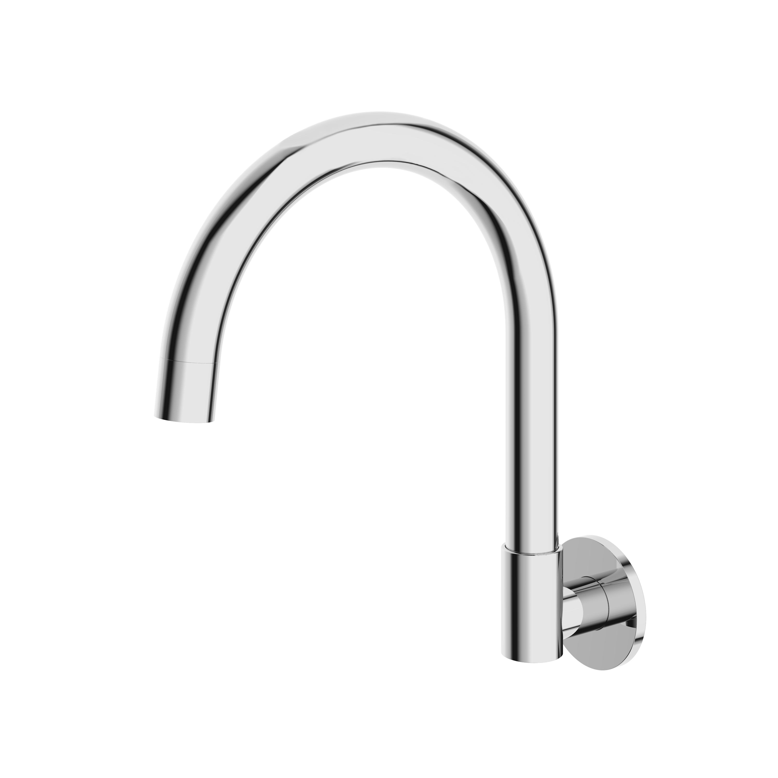 Gooseneck Swivel Wall Mounted Spout - Chrome