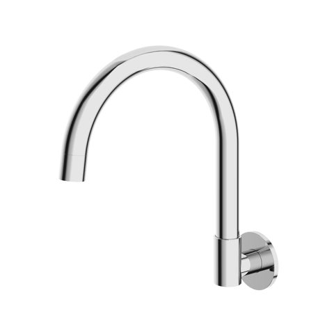 Gooseneck Swivel Wall Mounted Bath Spout - Chrome