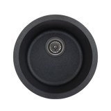 Vera Round Black Granite Sink GM waste
