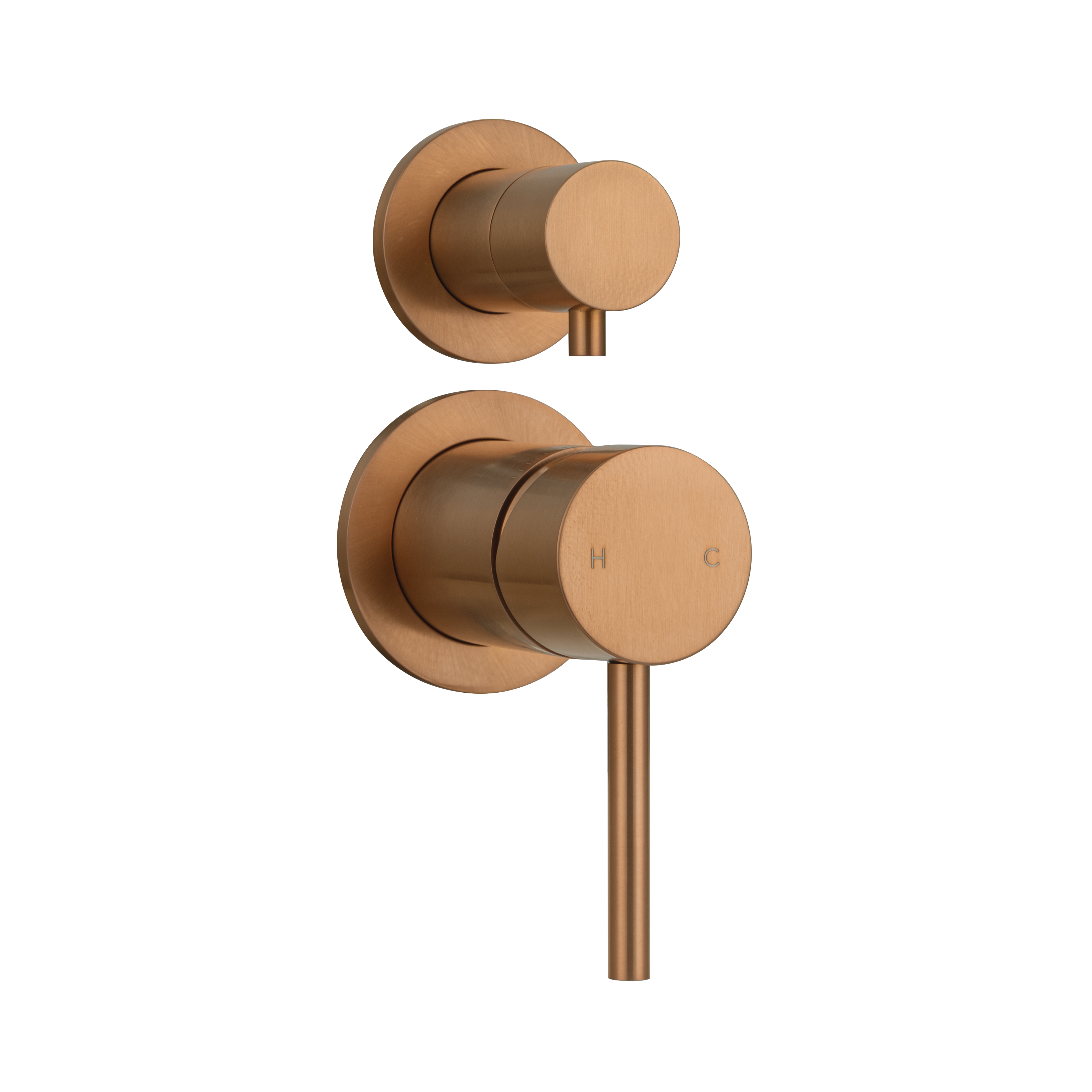 Elysian Thermostatic 2-Way Diverter - Brushed Copper