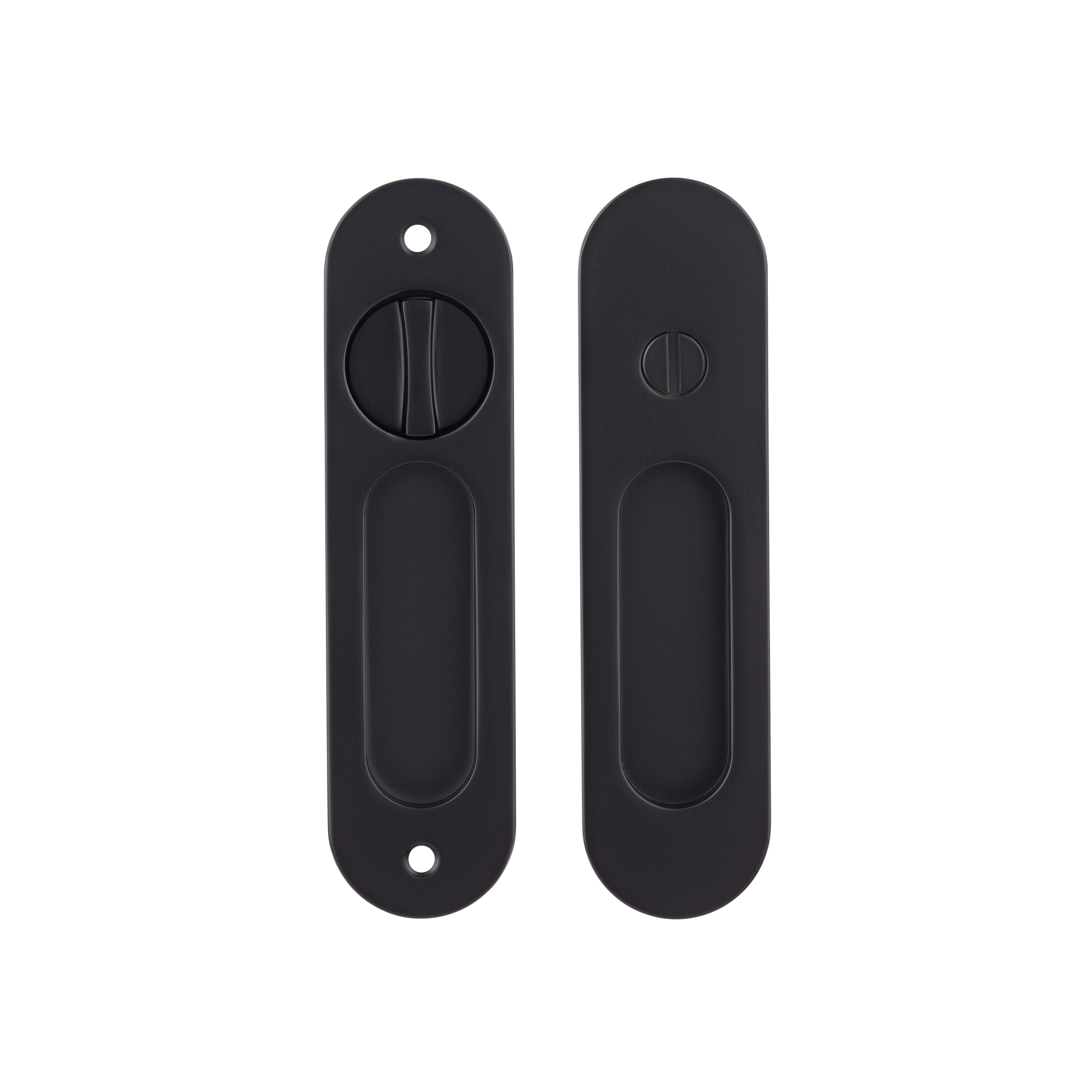 Leroy Sliding Door Privacy Set - Matte Black