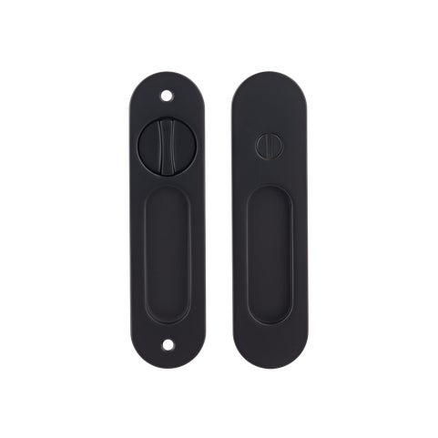 Leroy Sliding Door Privacy Set - Matte Black
