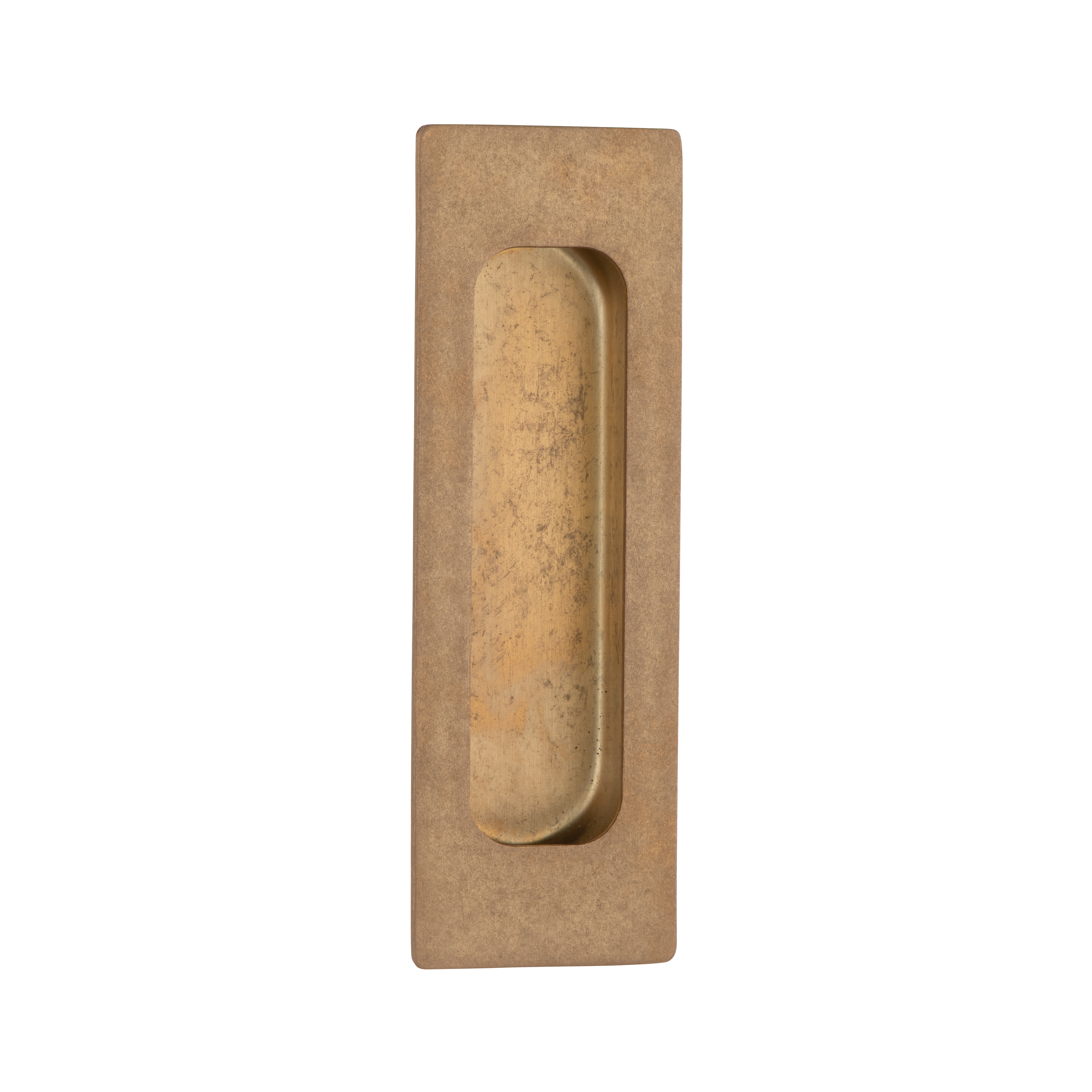 Atley Rectangular Flush Pull - Antique Aurum 