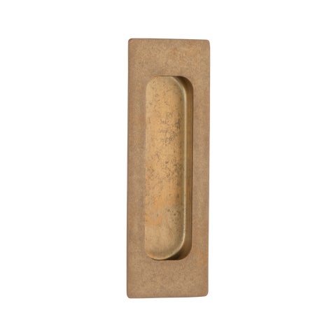 Atley Rectangular Flush Pull - Antique AurumÂ