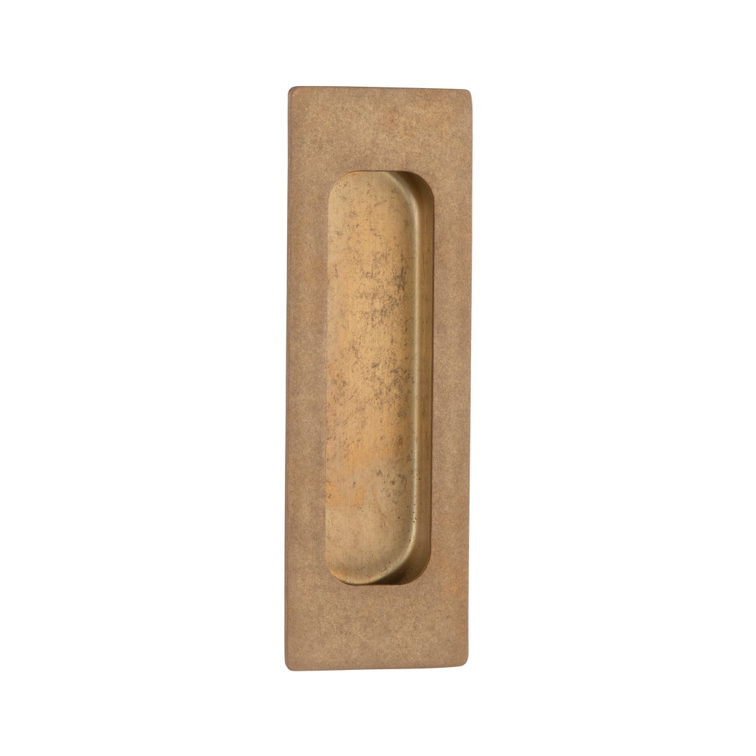 Atley Rectangular Flush Pull - Antique Aurum