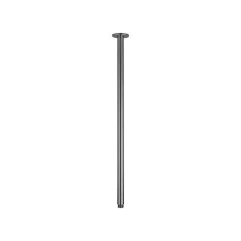 Shower Dropper Extended Round - 600mm - Brushed Gunmetal
