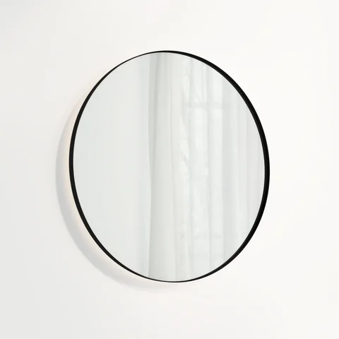 Round LED Mirror 800mm - Matte Black