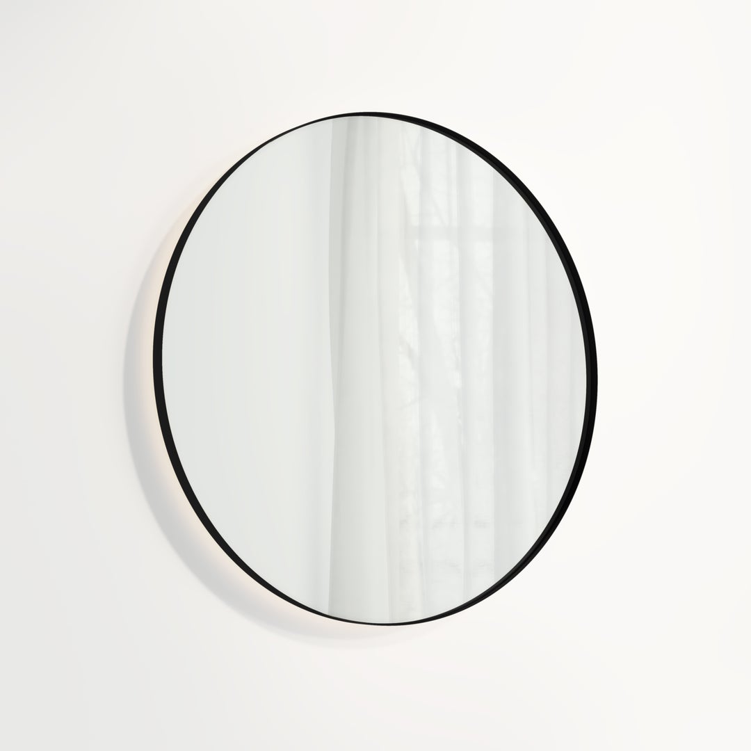 Round Mirror LED 800mm - Matte Black