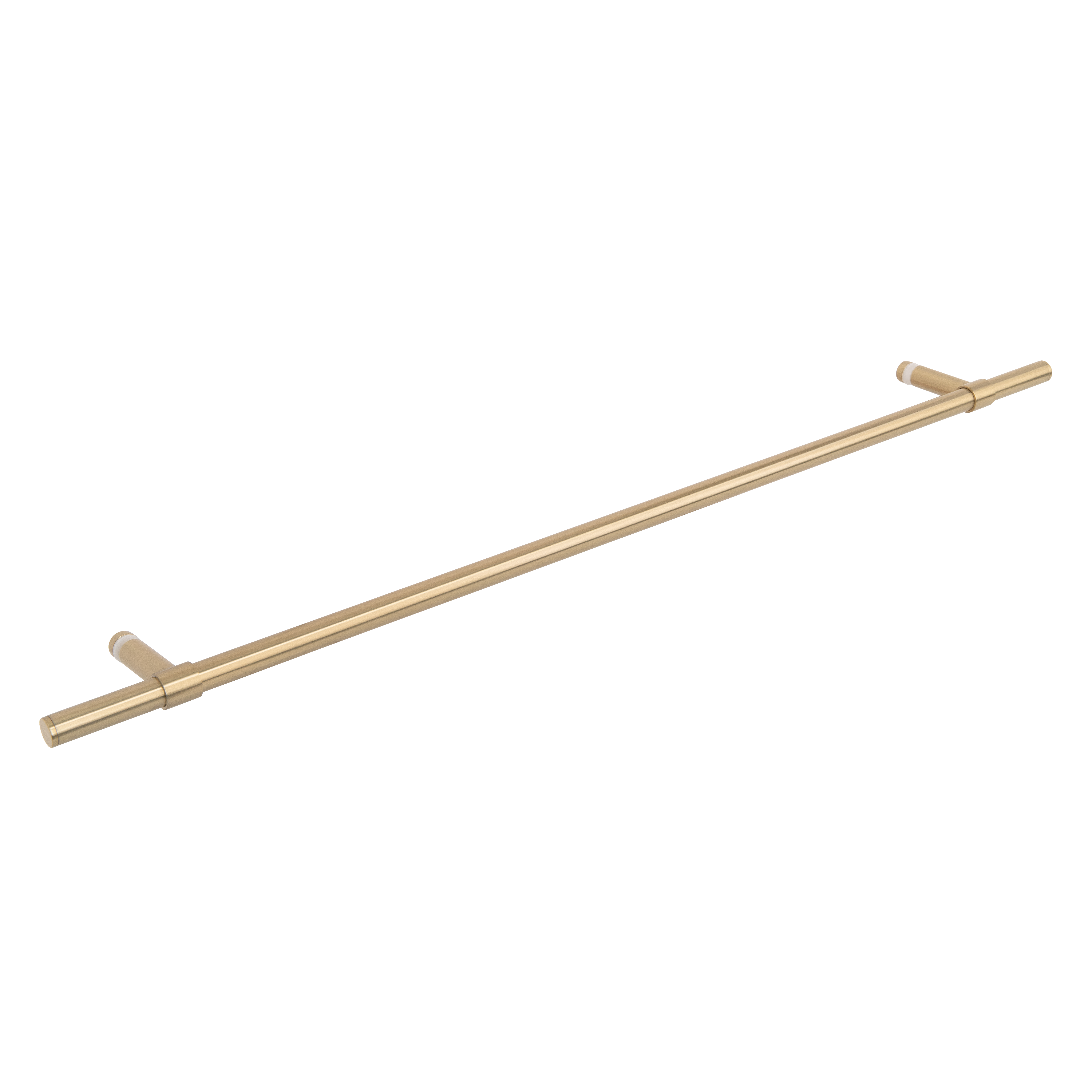 Modi Adjustable Glass Mounted Towel Rail 750mm - Brushed Brass