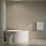Floor Mounted Bath Filler-TAB In Setting Tumbled Aged