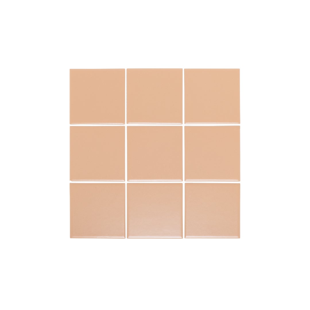 Atami Large Square Mosaic Tile - Peach