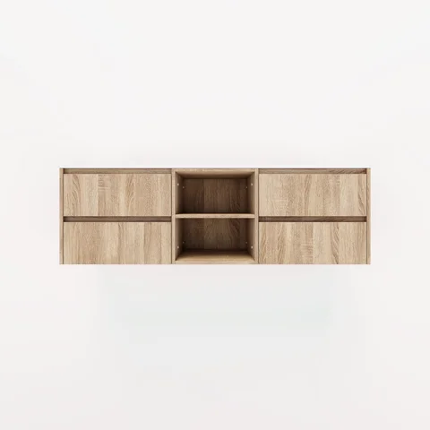 Addison 4-Drawer with Shelves 1614mm - White Ash Oak