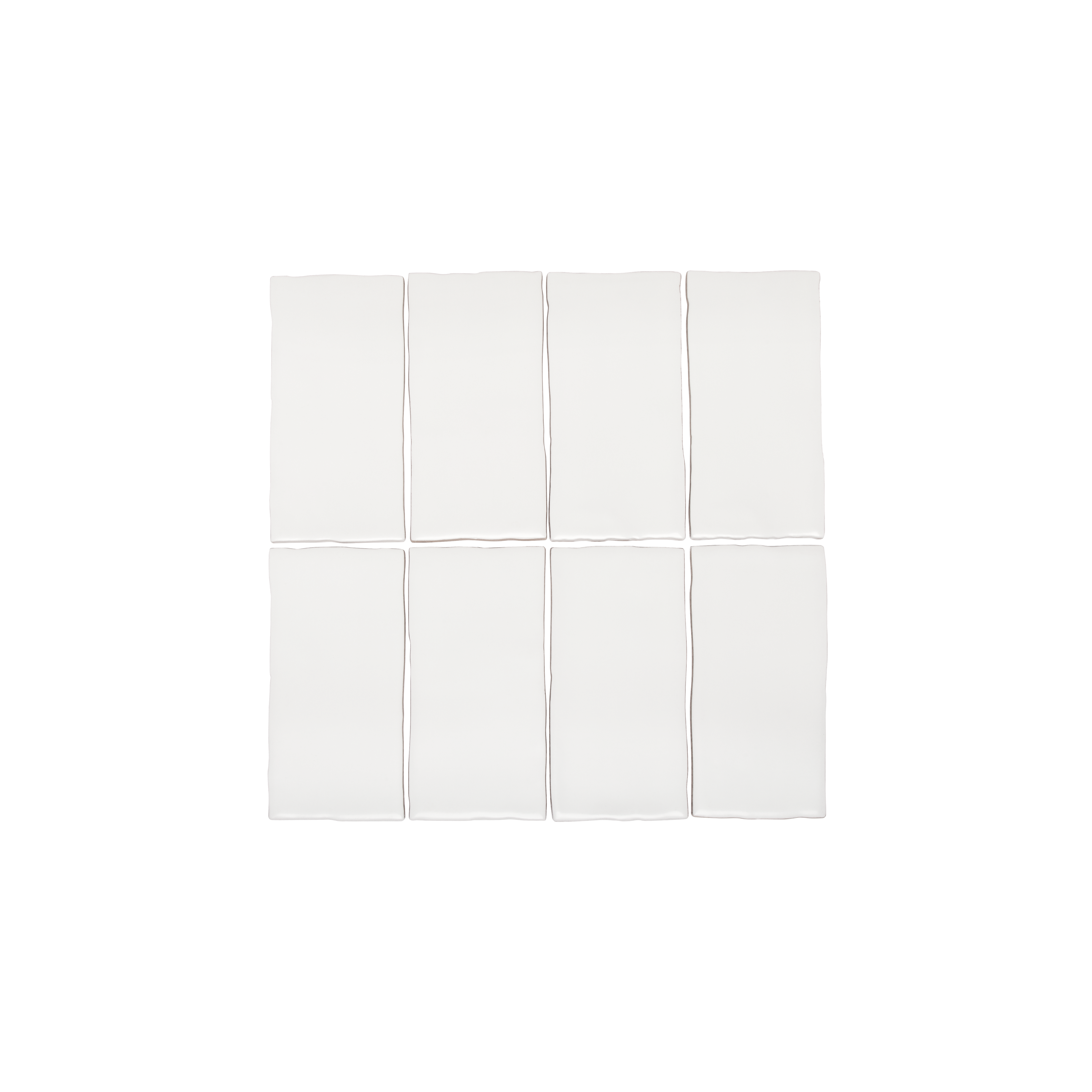 Tropea Natural Edge Rectangle Tile - Matte White