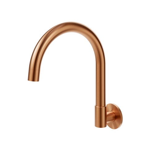 Gooseneck Swivel Wall Mounted Bath Spout – Brushed Copper