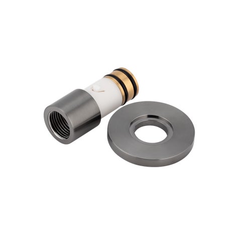 Swivel Bench Mounted Spout - Female Adapter - Brushed Gunmetal