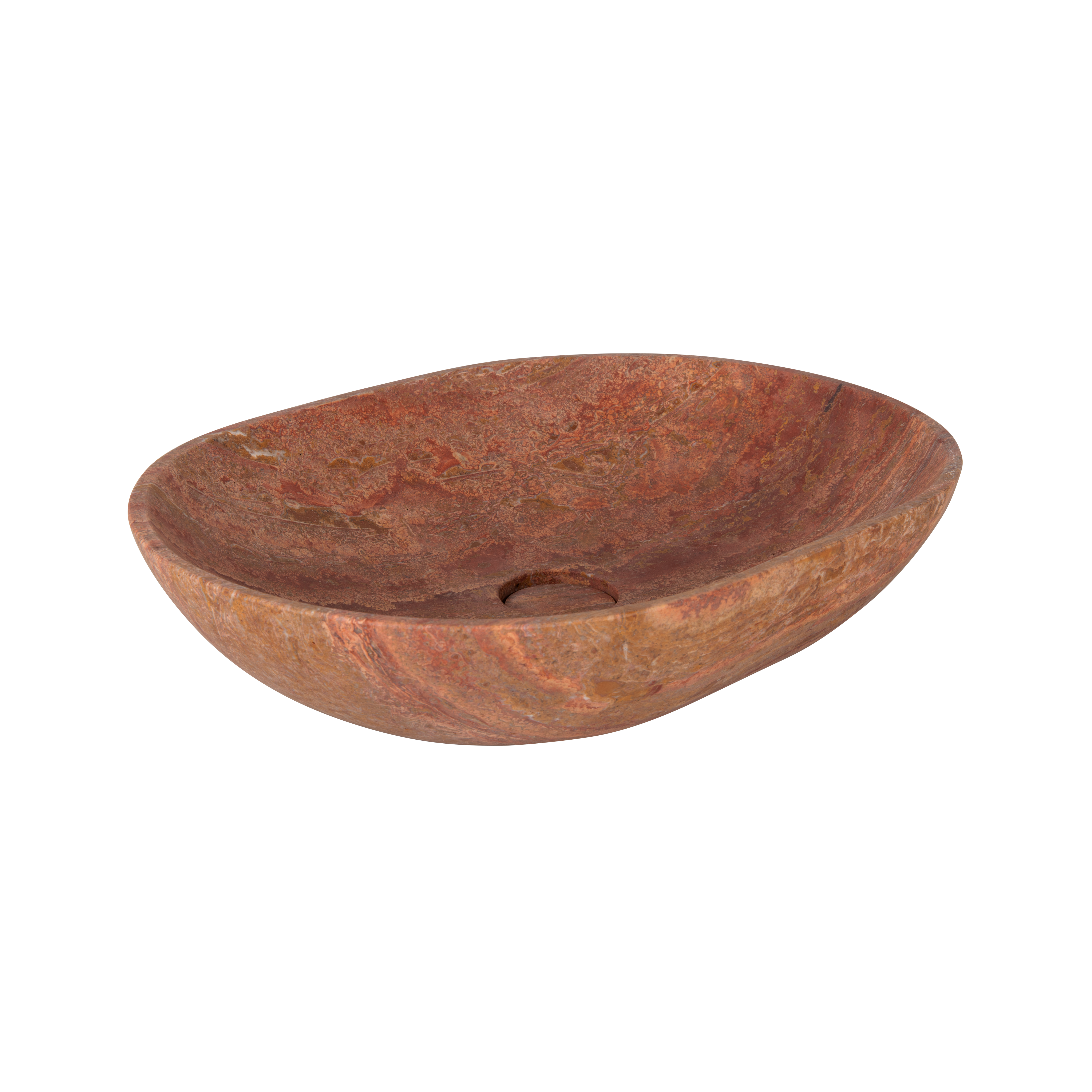 Pedra Oval Basin RedTrav Side 3