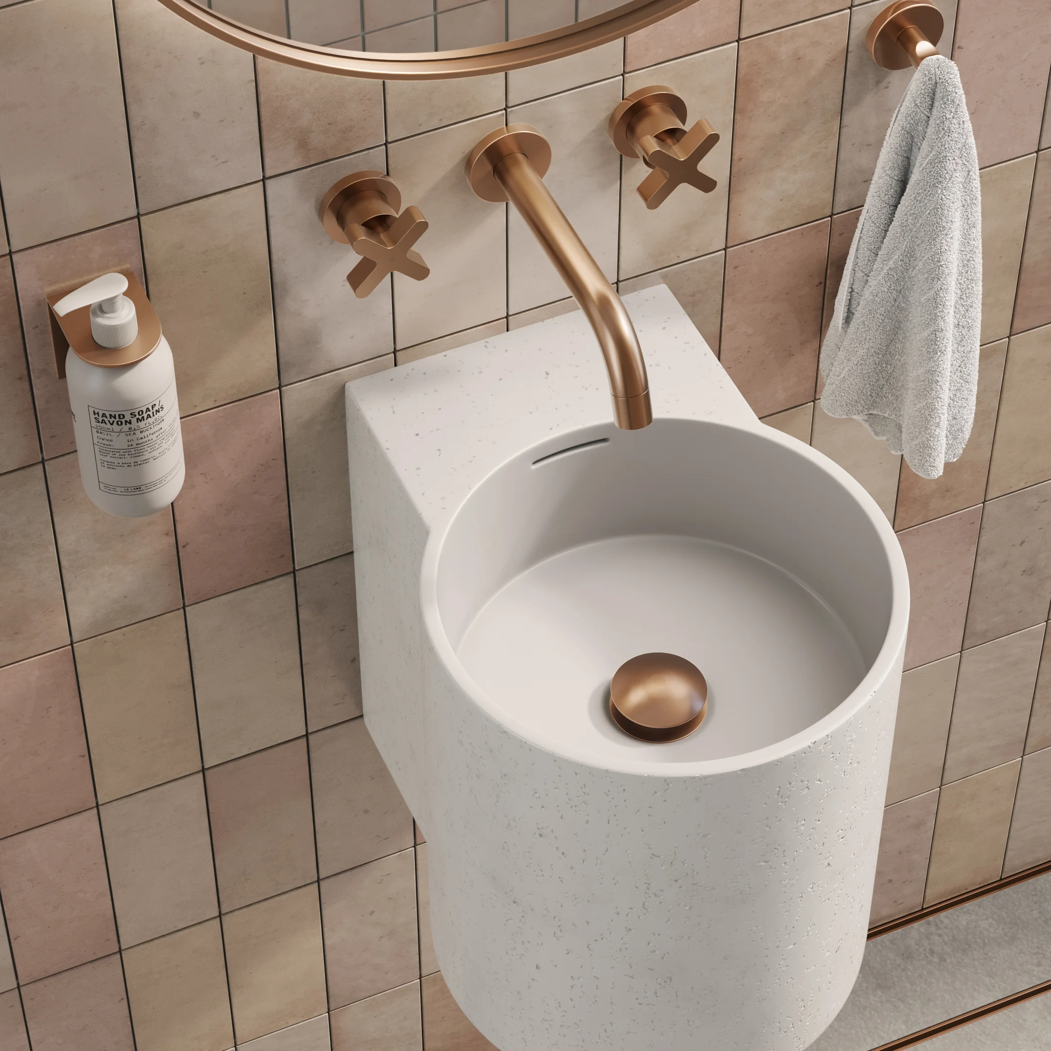 Atelis Wall Mounted Basin Overflow-White Avi Pop-Up Basin Wastes UK-BC