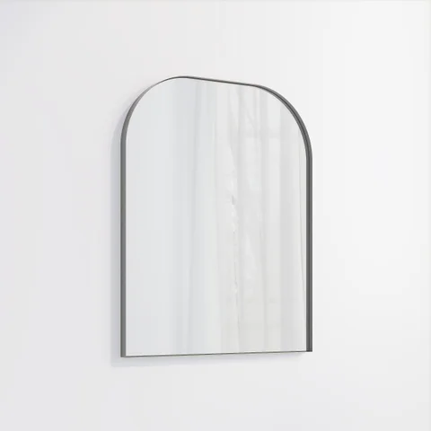 Arch Wall Mirror 600 x 750mm - Antique Steel