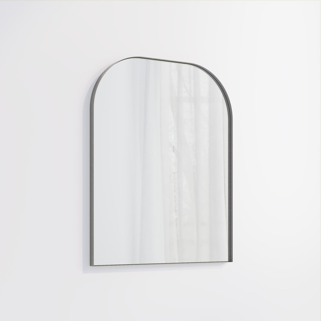 Arch Wall Mirror 600 x 750mm - Antique Steel