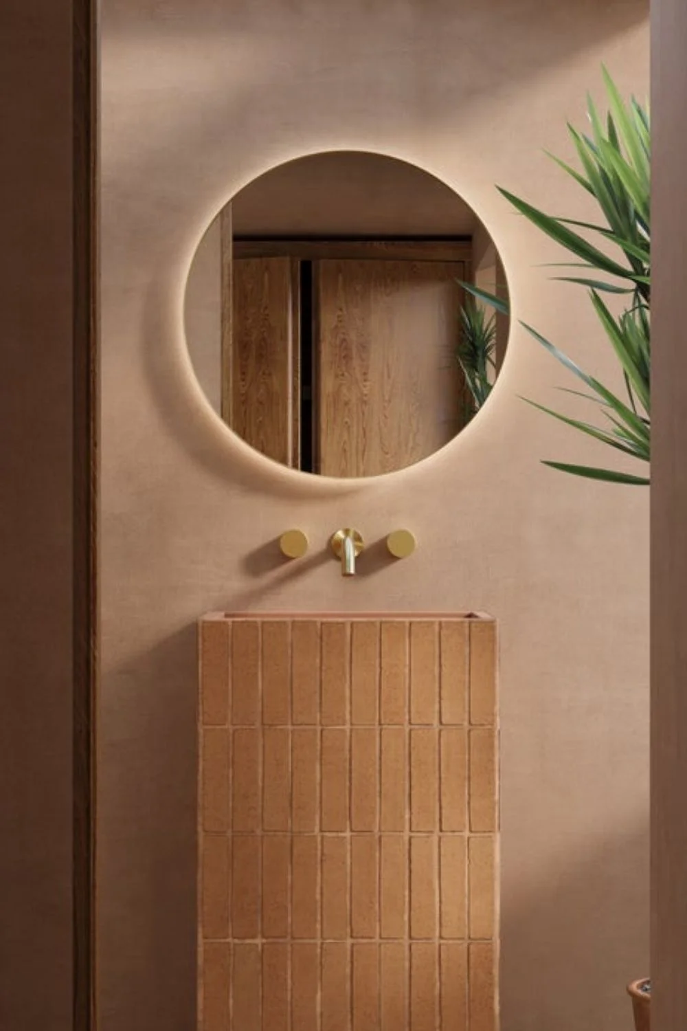 Bathroom Lighting Ideas Backlit LED Mirror ABI