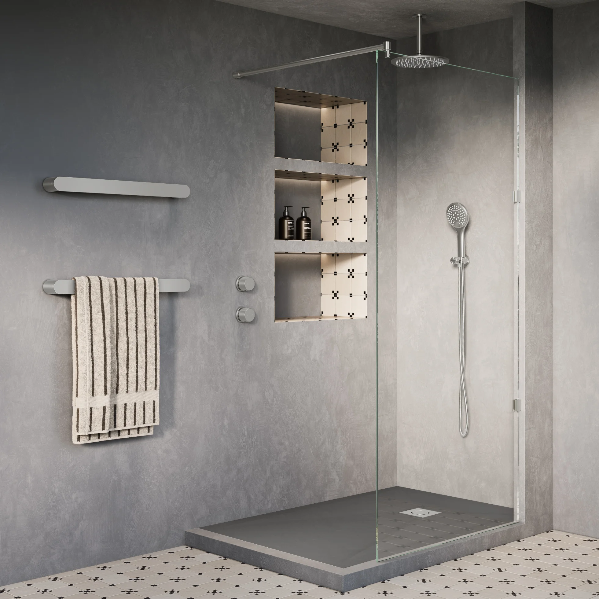 UKShowerTray DarkGrey BN 1200mm 01