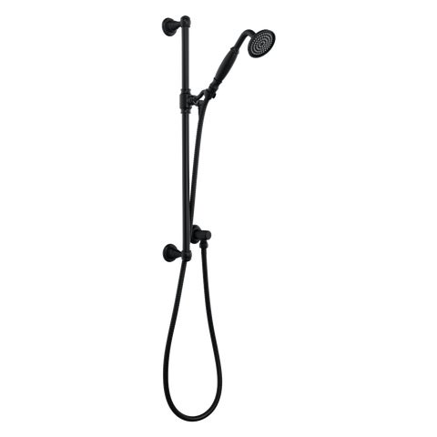 Kingsley Hand Shower Rail Set - Matte Black