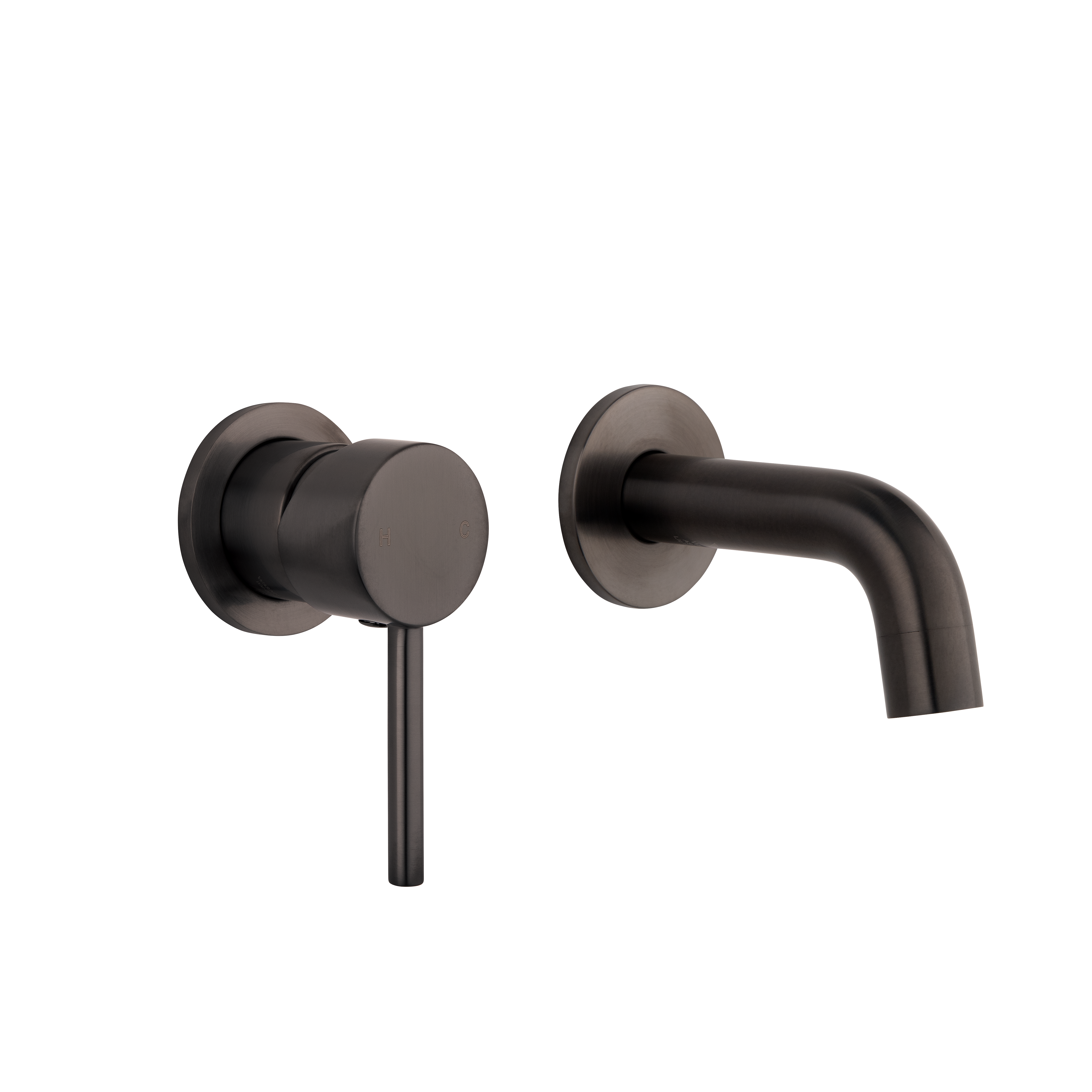 Elysian Minimal Mixer & Mini Spout Set - Brushed Gunmetal