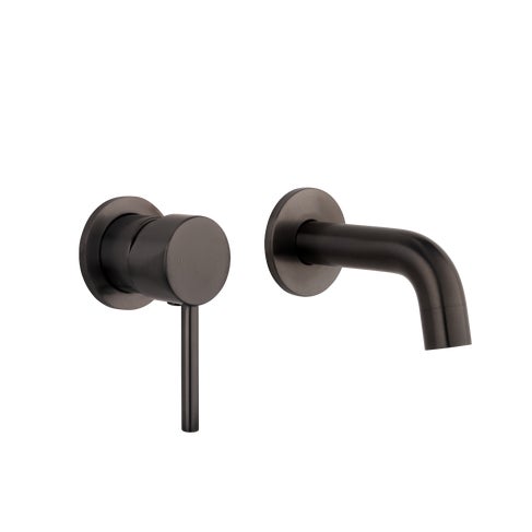 Elysian Minimal Mixer & Mini Spout Set - Brushed Gunmetal