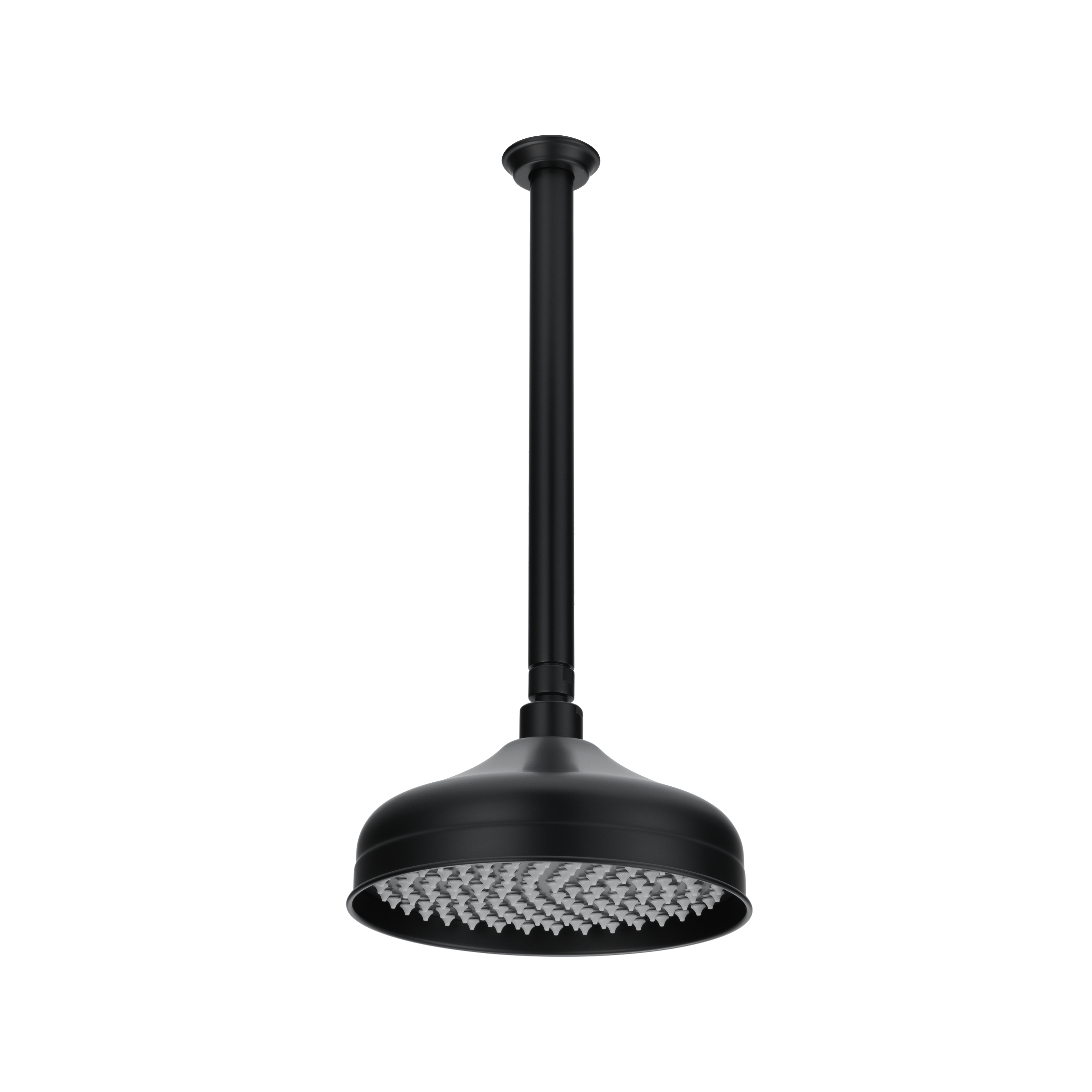 18090-Kingsley-Shower-Dropper-300mm-and-Head-Set Side Matte-Black