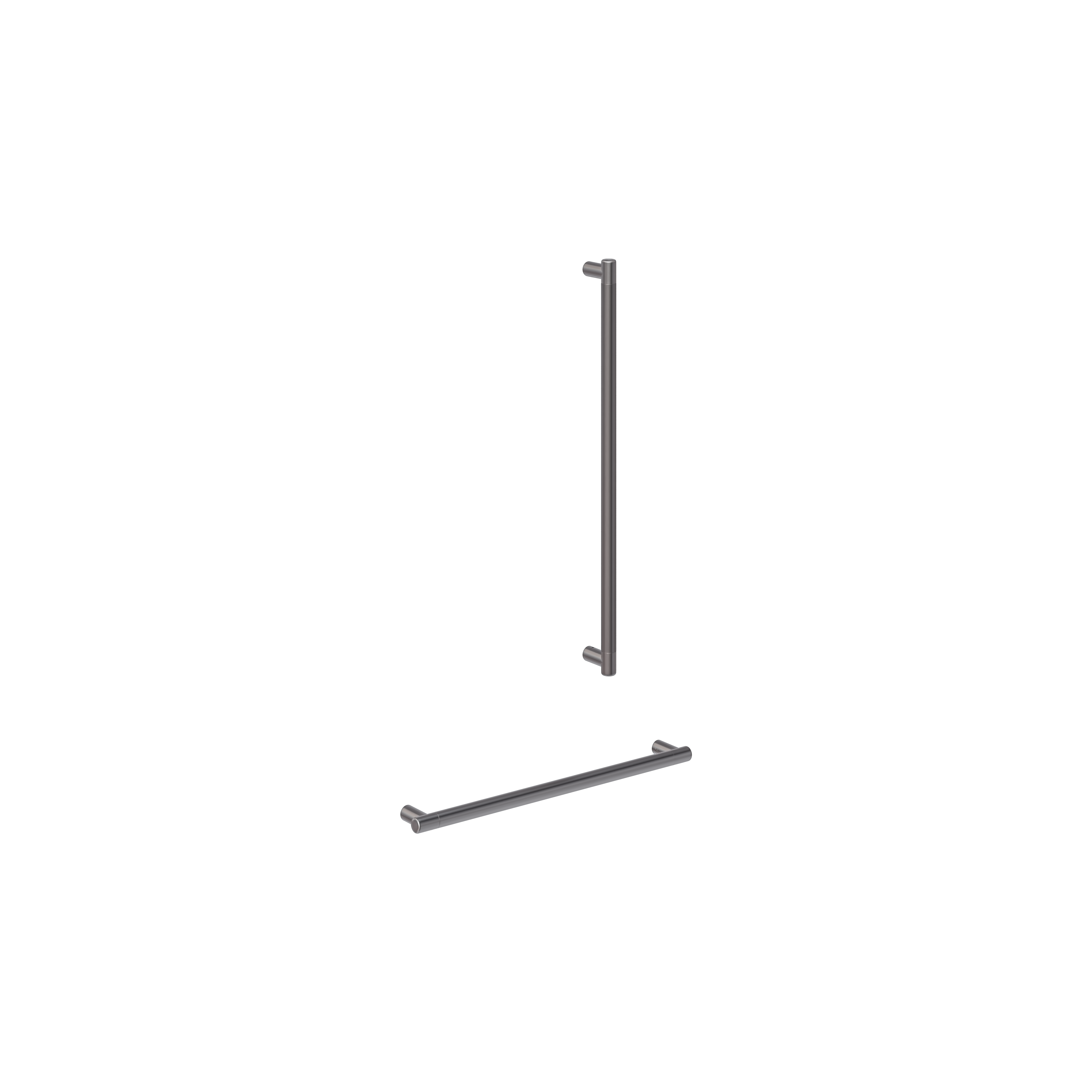(D)Aliro Accessible Shower Grab Rail Set - Brushed Gunmetal