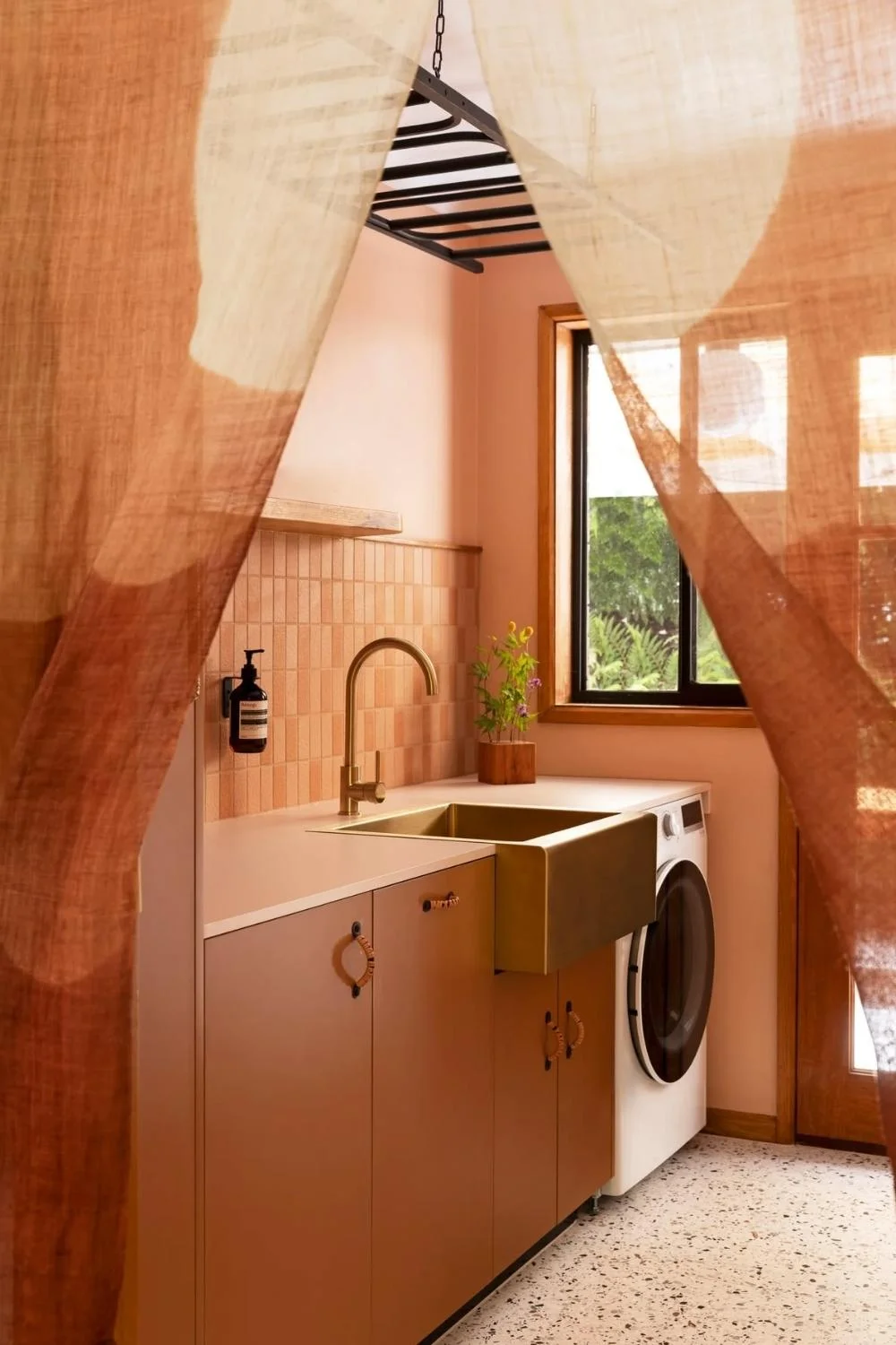 Laundry Tile Ideas Layered