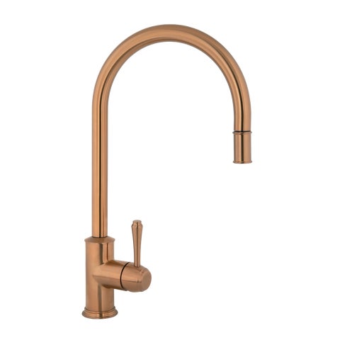 Kingsley Commercial Pull-Out Kitchen Mixer - Brushed Copper