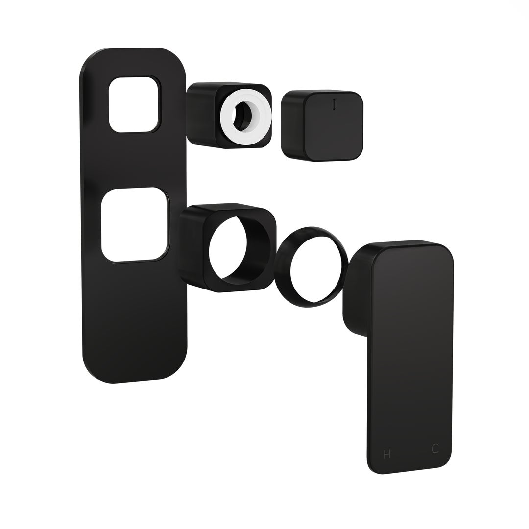 Nesso Top Shower Diverter Handle Kit - Matte Black PVD