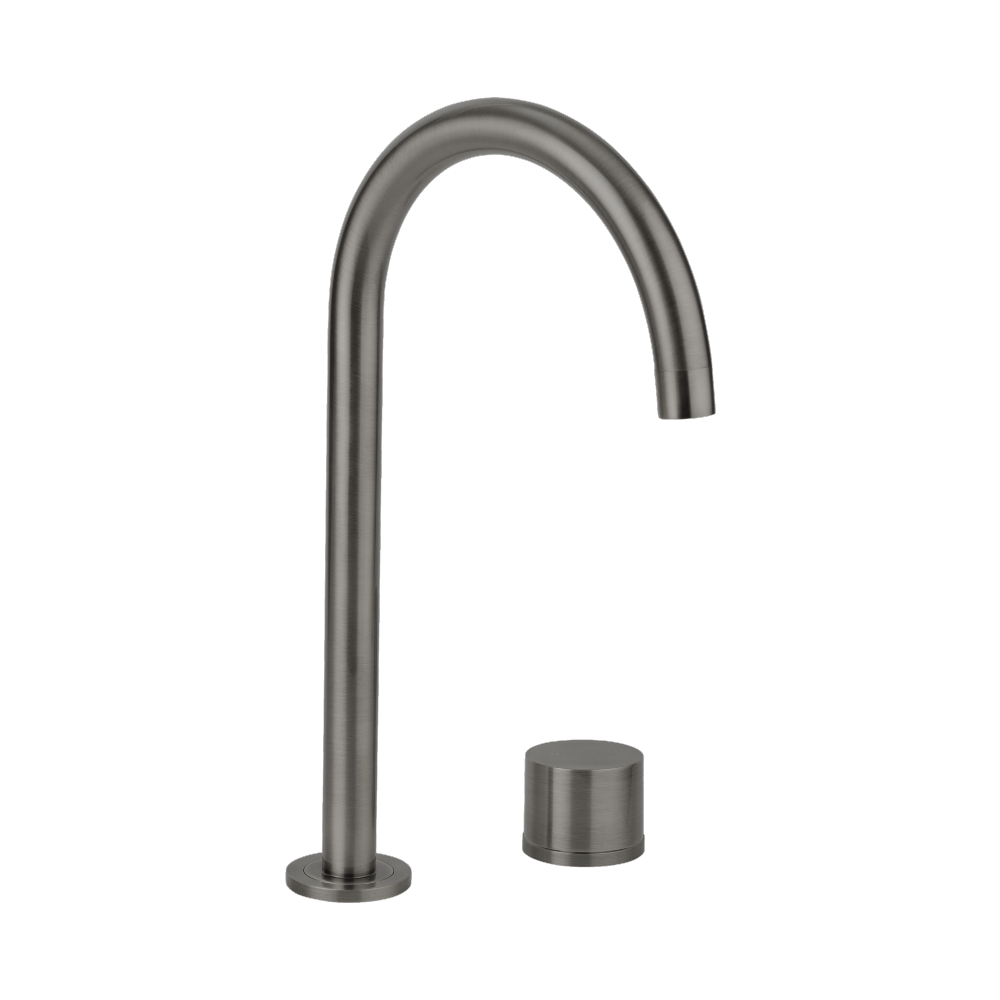 Milani Swivel Bench Mounted Mixer Set - Brushed Gunmetal