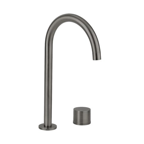 Milani Swivel Bench Mounted Mixer Set - Brushed Gunmetal