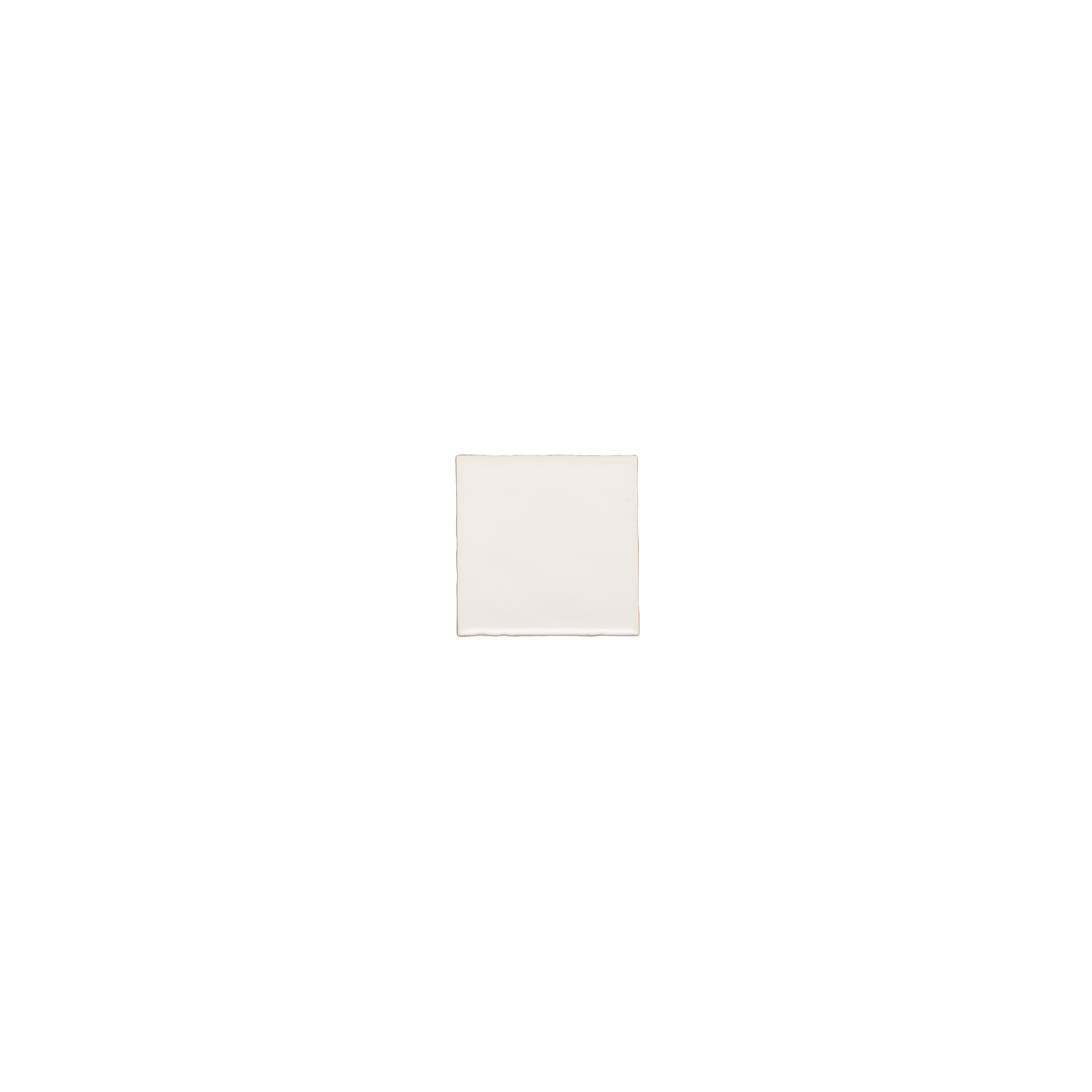 Tropea Natural Edge Square Tile - Matte White (Sample)