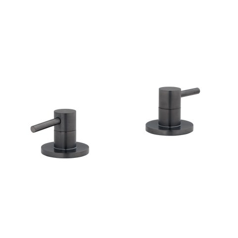 Elysian Assembly Bench-Mounted Taps - Brushed Gunmetal