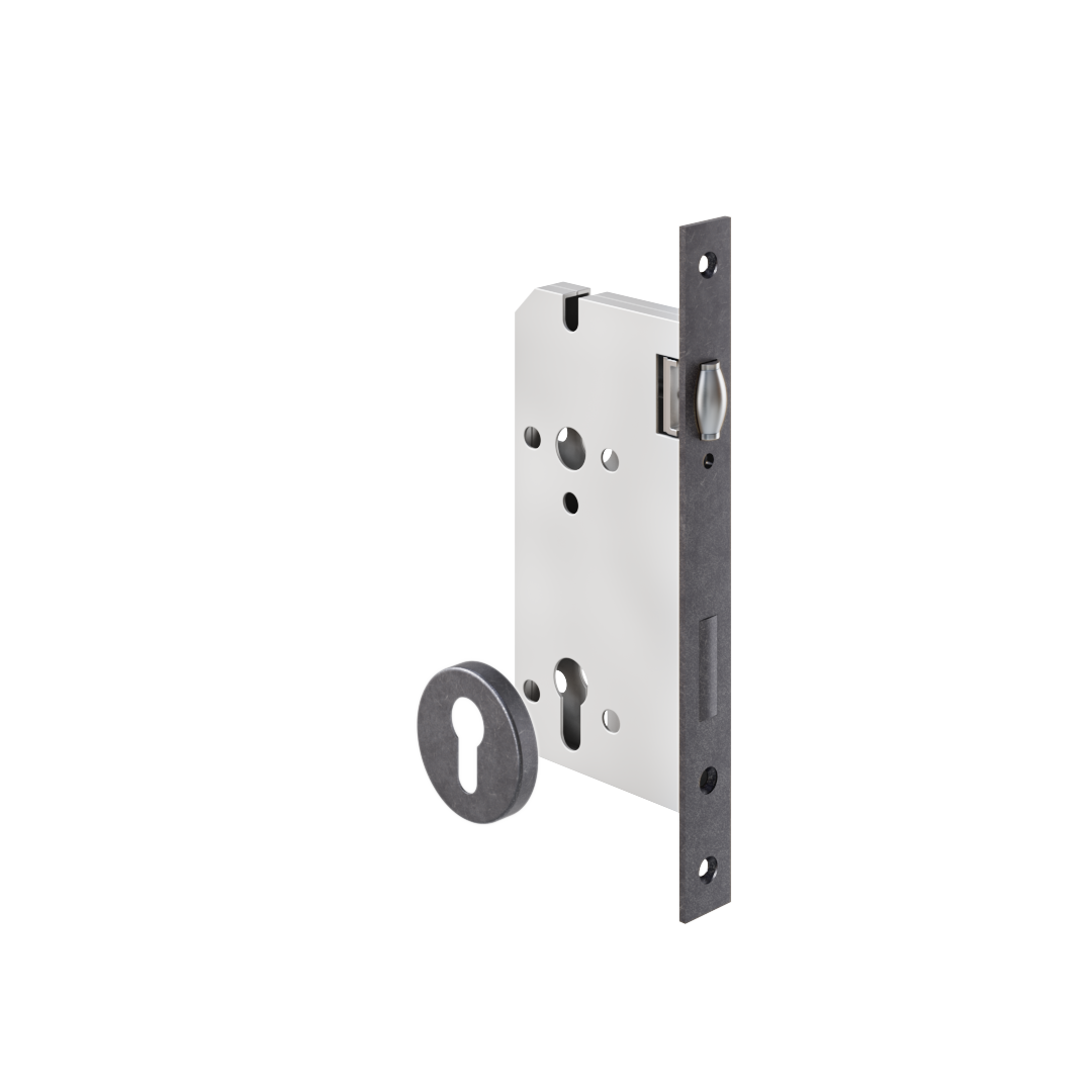 Roller Mortise Lock - 60mm Backset - Antique Slate