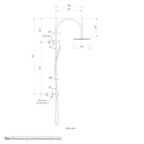 ELYSIAN gooseneck shower rail set Bottom Diverter GALLERY SPEC-01