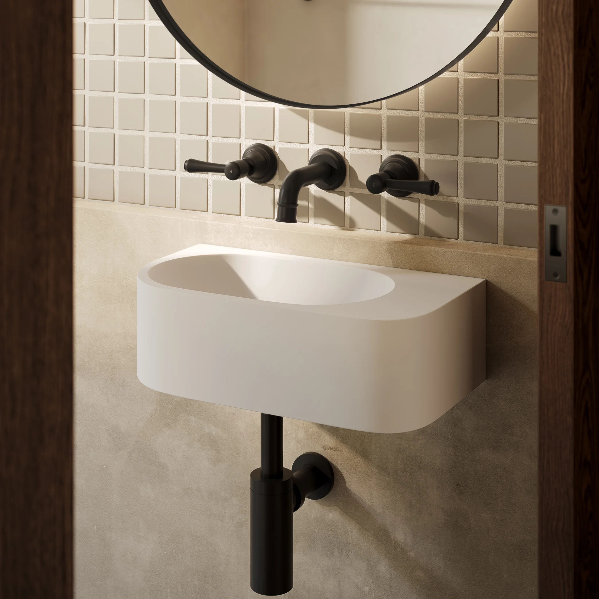 Kingsley Mini Wall Mounted Spout V1 MB
