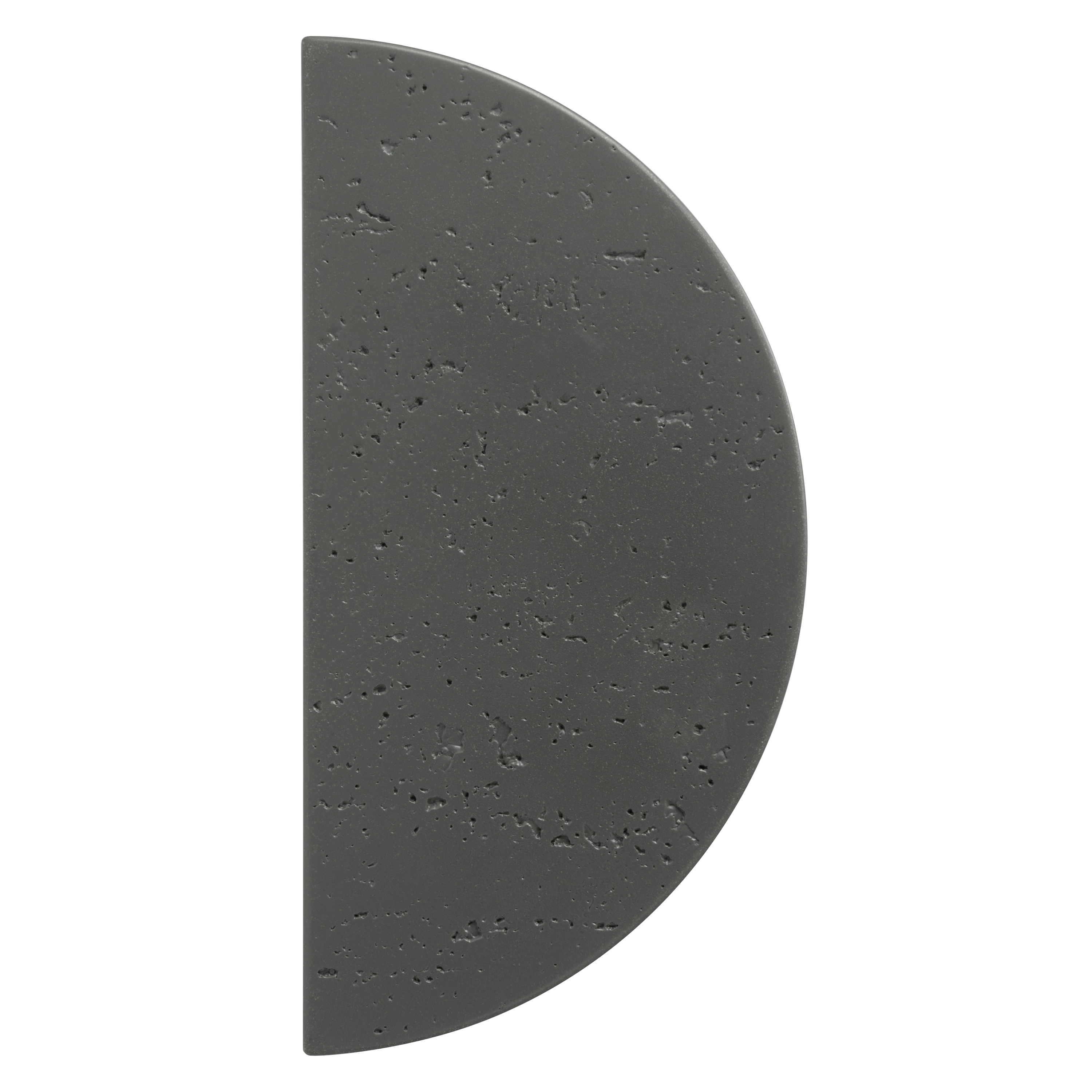 Atelis Concrete Half Moon Entry Door Pull (Single) - Dark Grey