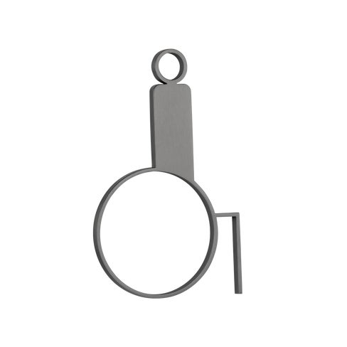 Accessible Restroom Sign - 120mm - Brushed Gunmetal