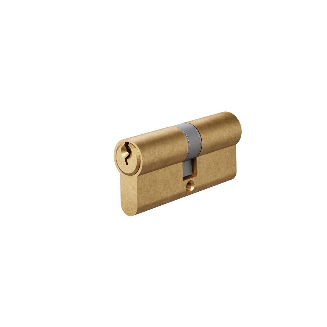 Euro Cylinder Double (Key/Key) 70mm - Antique Aurum