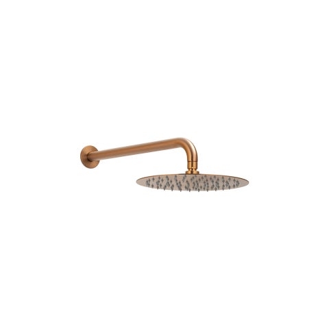 Sola Shower Arm & Head Set - Brushed Copper