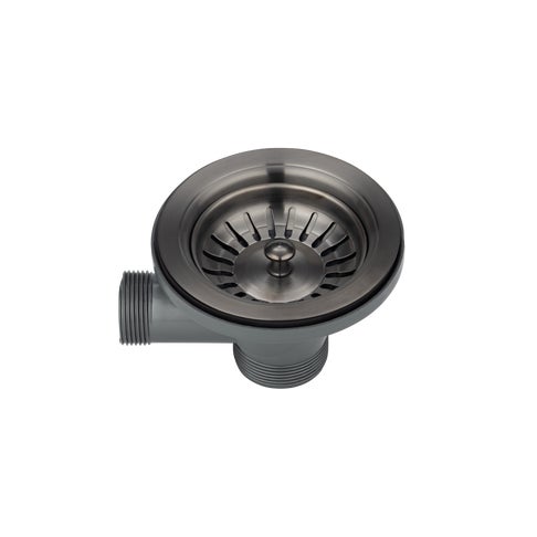 Sink Basket Waste - Brushed Gunmetal (with Overflow)