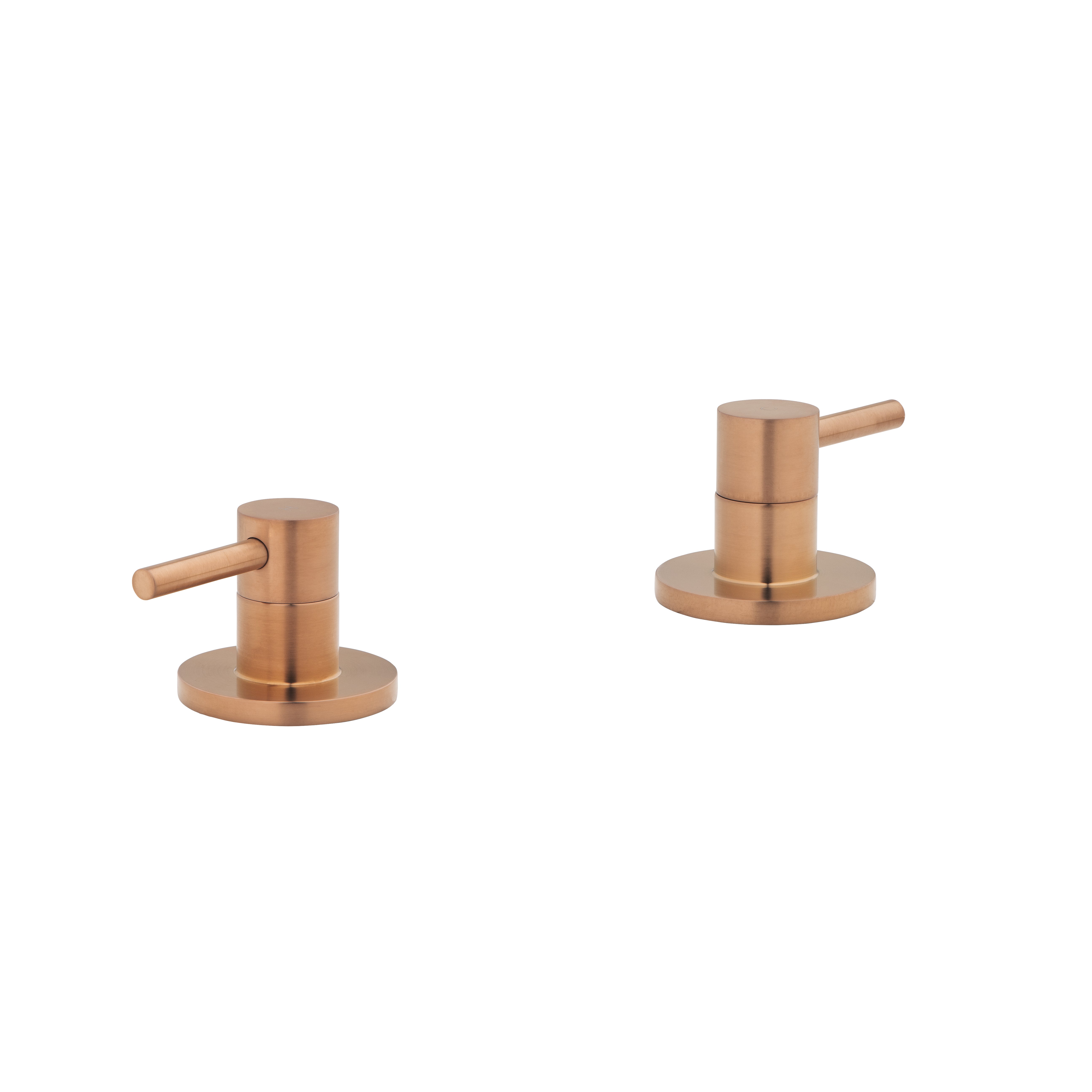 Elysian Assembly Bench-Mounted Taps - Brushed Copper