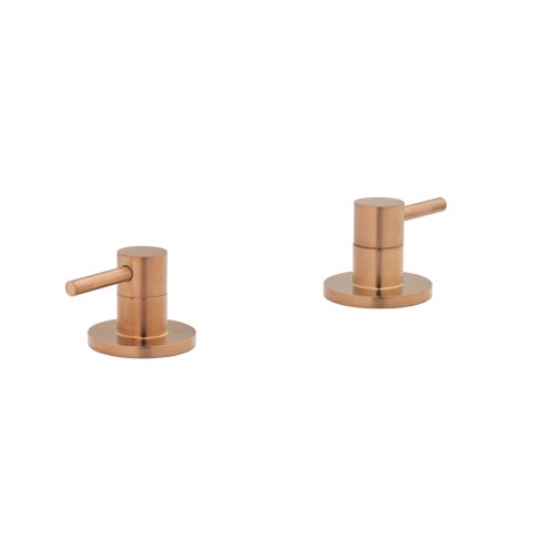 Elysian Assembly Bench-Mounted Taps - Brushed Copper
